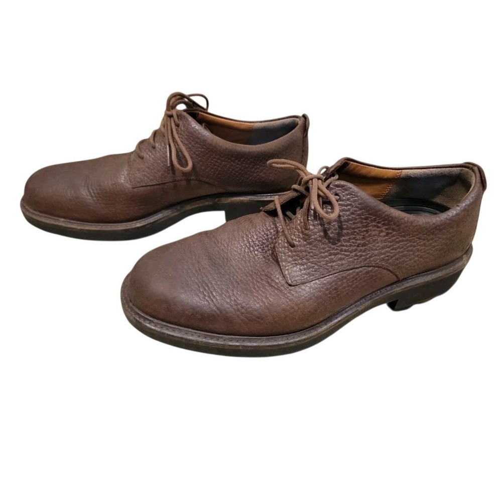 ECCO Aurora Hybrid Shoes Mens Size 44 US 11 Brown Pebble Leather Lace Up Oxford